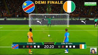 RD Congo 🆚 Côte dIvoire  Penalty Shootout 2024  Demi Finale Coupe dAfrique des Nations 2023 PES [upl. by Folberth912]