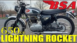 BSA Lightning Rocket 650cc Engine Start and Sound bsamotorcycle [upl. by Igic]