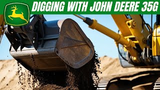 DIGGING WITH JOHN DEERE 35G johndeereexcavators johndeereequipment [upl. by Ardra]