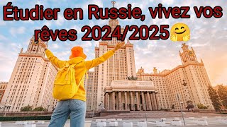 Étudier en Russie Bourse détude 2024 entièrement financérussie canada info admission [upl. by Ettenahs]