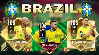 EPIC FULL BRAZIL SQUAD BUILDER  FIFA MOBILE 22 [upl. by Shannan]