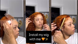 Wig Install  SHEIN 22” Deep Wave Dyed Ginger 🫚 🧡✨ [upl. by Ammadis497]