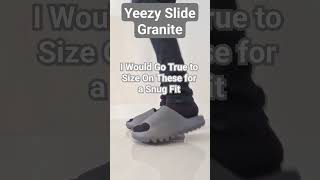 Must Watch Yeezy Slide Granite On Foot amp Sizing Guide👀🔥shorts yeezy yeezyslide viral trending [upl. by Bobker]