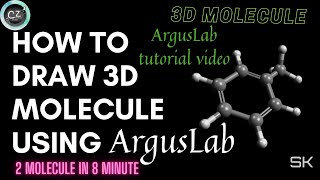 How to draw molecule using arguslab  ArgusLab tutorial video 3D moleculeComputational Chemistry [upl. by Namref]