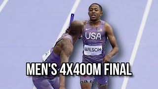 Quincy Wilson And Team USA Almost Folded  Mens 4x400m Final  Paris Olympics [upl. by Acirne]