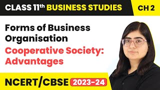 Cooperative Society  Advantages  Forms of Business Organisation  Class 11 B Studies 202324 [upl. by Hterag]