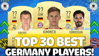 FIFA 22  TOP 30 BEST GERMANY PLAYER RATINGS PREDICTIONS FT KIMMICH KROOS GUNDOGAN ETC FIFA 22 [upl. by Lehman]