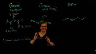 Nomenclature  composé halogéné composé nitré éther [upl. by Kcirdehs]