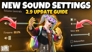 NEW SOUND SETTINGS 29 UPDATE EXPLAINED IN BGMI💥Tips amp Tricks Mew2 [upl. by Ardnaiek]