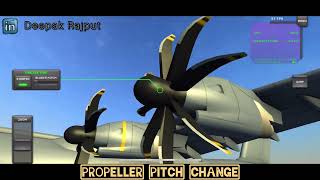 Propeller Pitch Change  aviation turbopropfs aerospace spacetechnology aircraft fighter [upl. by Assehc]