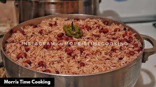 AUTHENTIC JAMAICAN RICE amp PEAS  Rice amp Beans  Mommy Version  Lession 159  Morris Time Cooking [upl. by Lamori]