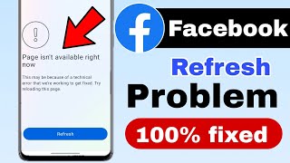 facebook refresh problem  page isnt available right now facebook [upl. by Ez531]