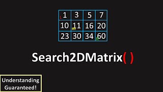 Easiest Explanation Possible  LeetCode 74 Search a 2D Matrix [upl. by Laohcin]