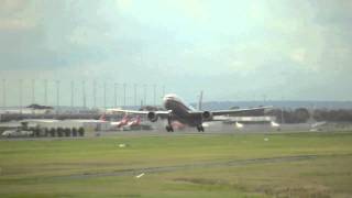 Must See  Malaysia Airlines Boeing 777200ER Screaming takeoff [upl. by Coveney650]