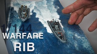 Making Warfare RIB Boat Water Diorama [upl. by Yelena]