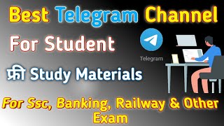 Top 10 Telegram channel for free study materials pdf  Telegram channel for Ssc Bank railway exams [upl. by Adamson]