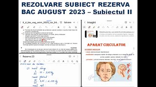 REZOLVARE SUBIECT REZERVA BACALAUREAT BIOLOGIE VEGETALA 2023  Subiectul II [upl. by Nevad]