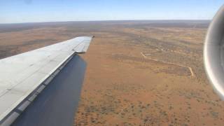 Qantas Boeing 717 landing in ASP from AYQ Ayers Rock Airport [upl. by Cynara]