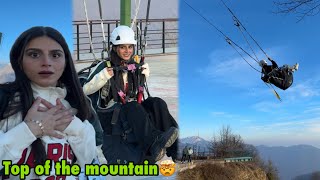 Fariha or saba ko khatarnak ride karwadi mountain ke upper😳  Baku to gabala by road trip😍🇦🇿 [upl. by Garfield]