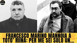 RIVELAZIONE INEDITA DI FRANCESCO MARINO MANNOIA ED ATTACCO A TOTO’ RIINA Lui è solo un [upl. by Anerbes]