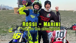 Rossi  Marini 1st podium for 9th 100km dei campioni RANCH vr46 flattrack [upl. by Marek]