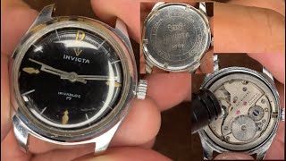 Invicta Incabloc 17 Cal 1538 1539 1950s Swiss Vintage Mechanical Watch Movement sound Appearance [upl. by Dlopoel38]