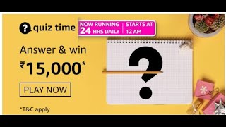 Amazon Quiz 19 February 2021 Answers Participate In Quiz And Win 15000 Rs Pay Balance [upl. by Jennilee]