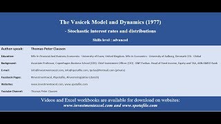 Ubanking Academy Excel  The Vasicek Model and Dynamics 1977 [upl. by Dnumyar]