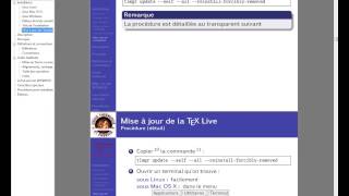 Mise à jour de la TeX Live sur systèmes Windows [upl. by Doralyn79]