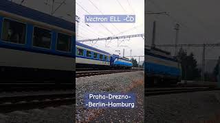 Vectron ELLČD express Praga DrezdnoBerlinHamburg [upl. by Aesoh]