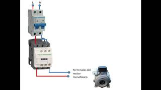 Conexión simple de un contactor magnético Circuitos de fuerza y de control [upl. by Addiel]