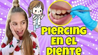 😱 Cómo se hace un PIERCING en el DIENTE  Explico a mis HEATERS el motivo de MIS MANCHAS 🦷 [upl. by Eilahs]