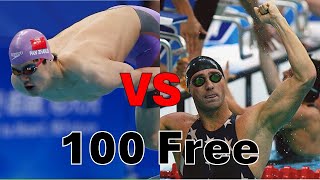 Pan Zhanles 100 Freestyle World Record vs Jason Lezaks 4606 100 Freestyle Relay Split [upl. by Gnap]