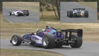 S5000 NO MUFFLERS Fly Bys at Race Tasmania Baskerville 2021 great sound F5000 Ford Coyote V8 [upl. by Goldi]