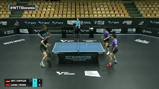 Kilian OrtTobias Hippler vs Liang JingkunWang Chuqin  WTT Contender Novo Mesto 2021  MD  SF [upl. by Afaw429]