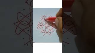 9x5 dot rangoli design ytrangoli youtubeshorts [upl. by Ahseirej211]