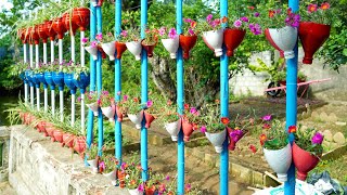 Amazing Vertical Garden from Plastic Bottles for Your Front Yard  TEO Garden [upl. by Tonye]