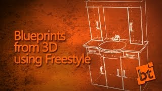 Using Freestyle nonphotorealistic Rendering with Blender to achieve a blueprint style [upl. by Antony]