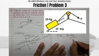 Friction  Friction Problem  friction engineering mechanics  Equilibrium of Block  Mechanics [upl. by Beitnes280]