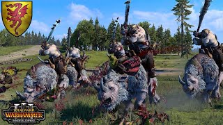 RAMPAGING RHINOCEROS  The Answer to Bretonnian Cavalry  Total War Warhammer 3 [upl. by Rimidalb208]