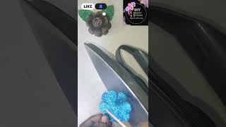 Easy rose using glitter foam sheetdiycraftysewing [upl. by Yhtac]