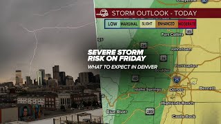 Denver weather Severe storms large hail and damaging winds possible Friday [upl. by Clements298]