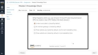 AWS Academy Cloud Foundation  Module 5 Knowledge Check  2022 Version [upl. by Rawdan765]