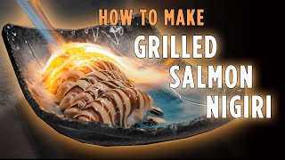 Diego at Saiko  How To Make Grilled Salmon Nigiri [upl. by Ecirtal]