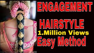 Engagement Hairstyle easy method 👸 [upl. by Nylahsoj931]