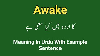 Awake meaning in urdu  Meaning of awake in urduhindi  Awake in a sentence [upl. by Nashom978]