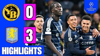 BSC Young Boys vs Aston Villa 03 EXTENDED HIGHLIGHTS  UCL 202425  Tielemans Goal [upl. by Anelim237]