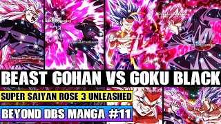 Beyond Dragon Ball Super Beast Gohan Vs Goku Black Intensifies Super Saiyan Rose 3 Unleashed [upl. by Leahcir125]