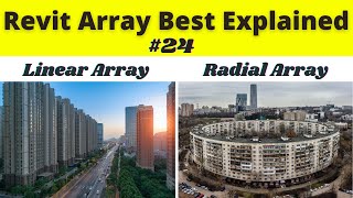 Array in Revit Architecture  Best Explained Tutorial 24 [upl. by Yniattirb]