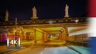 Netherlands  Eindhoven 4K  Night Drive  Driving Downtown  Relaxation   streetma [upl. by Leasi]